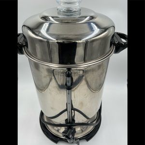 60-cup coffee maker, stainless steel